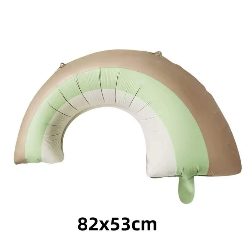 Фольгована кулька фігура Веселка 82х53 см пастельні відтінки, фото 1