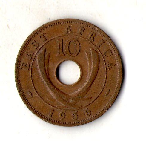 Британська Східна Африка 10 центів, 1956 рік Єлизавета II №2979, фото 1