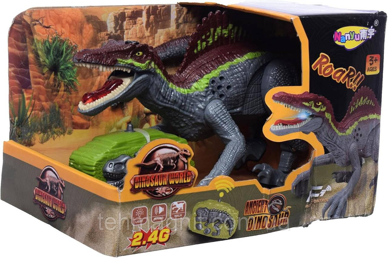 Динозавр на радіокеруванні Dinosaur World, акумулятор 3,7 V, пульт 2,4 G, музика, звуки, світло