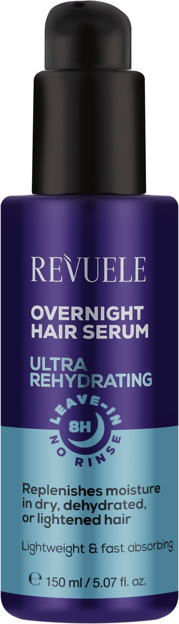 Ультра-зволожуюча нічна сироватка для волосся Revuele Overnight Hair Serum 8H Ultra Rehydrating 150 мл