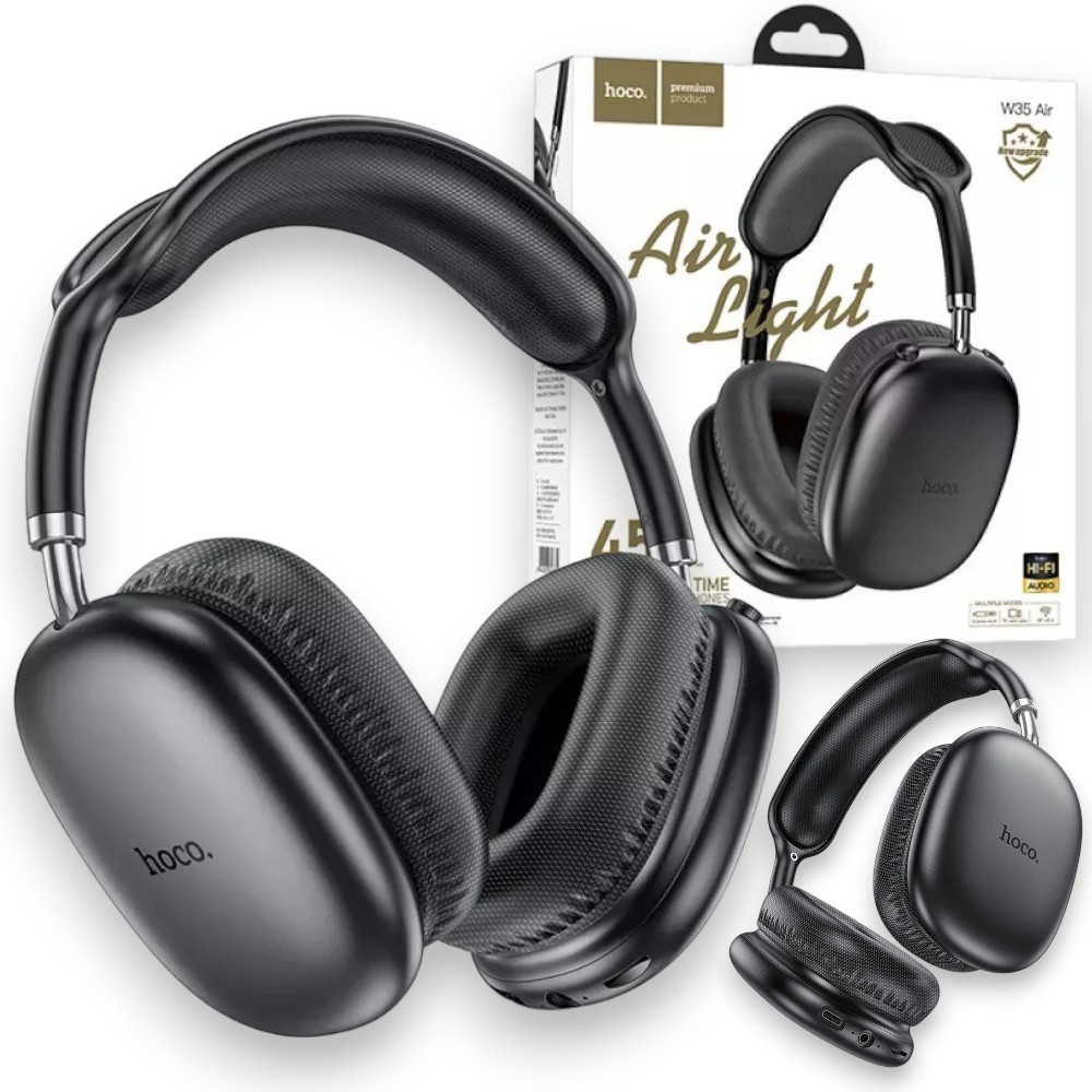 Бездротові bluetooth навушники BIG HOCO W35 Air+BT Навушники накладні, чорні