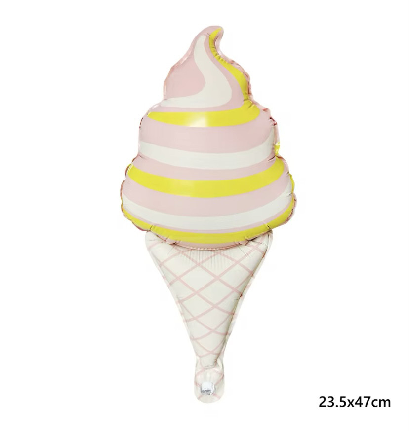 Фольгована кулька фігура Морозиво 23,5х47 см, фото 1