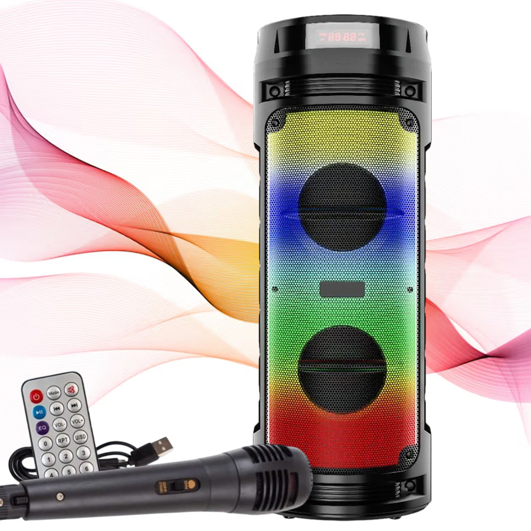 Портативна колонка Bluetooth 30 Вт на акумуляторі з мікрофоном та LED-підсвічуванням ZQS6210W