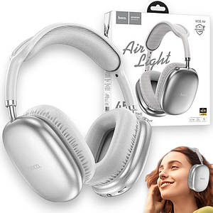 Бездротові bluetooth навушники BIG HOCO W35 Air+BT Навушники накладні, срібні