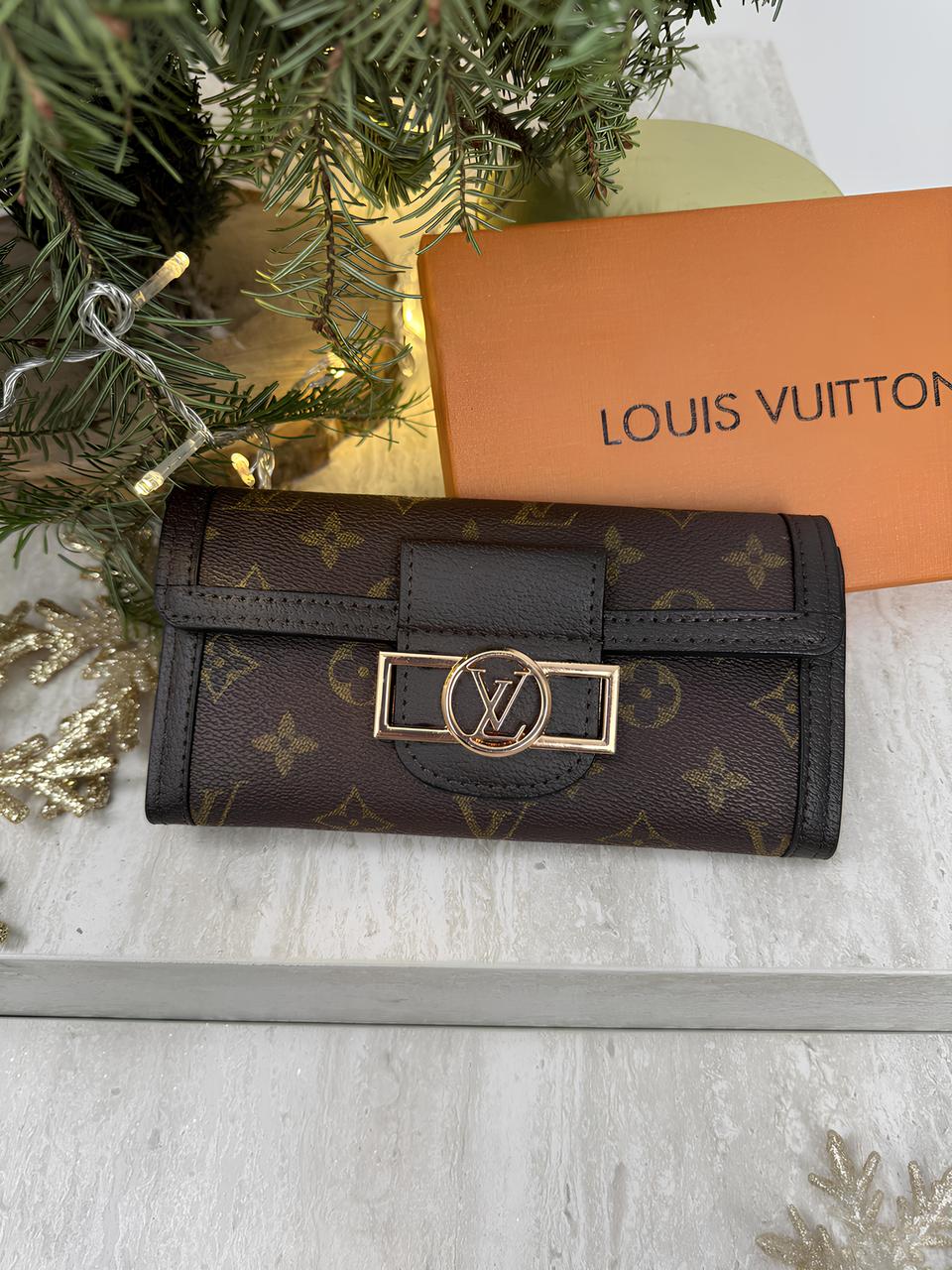 Жіночий гаманець Louis Vuitton коричневий великий Луї Віттон