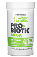 NaturesPlus, GI Natural, Probiotic Mega, пробіотики, 120 млрд КУО, 30 капсул