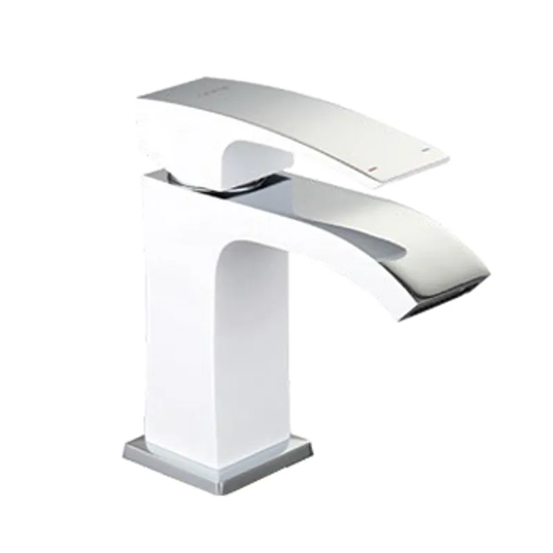 Змішувач для умивальника Koer KB-12007-04 (Квітк хром+білий) (KR5151)
