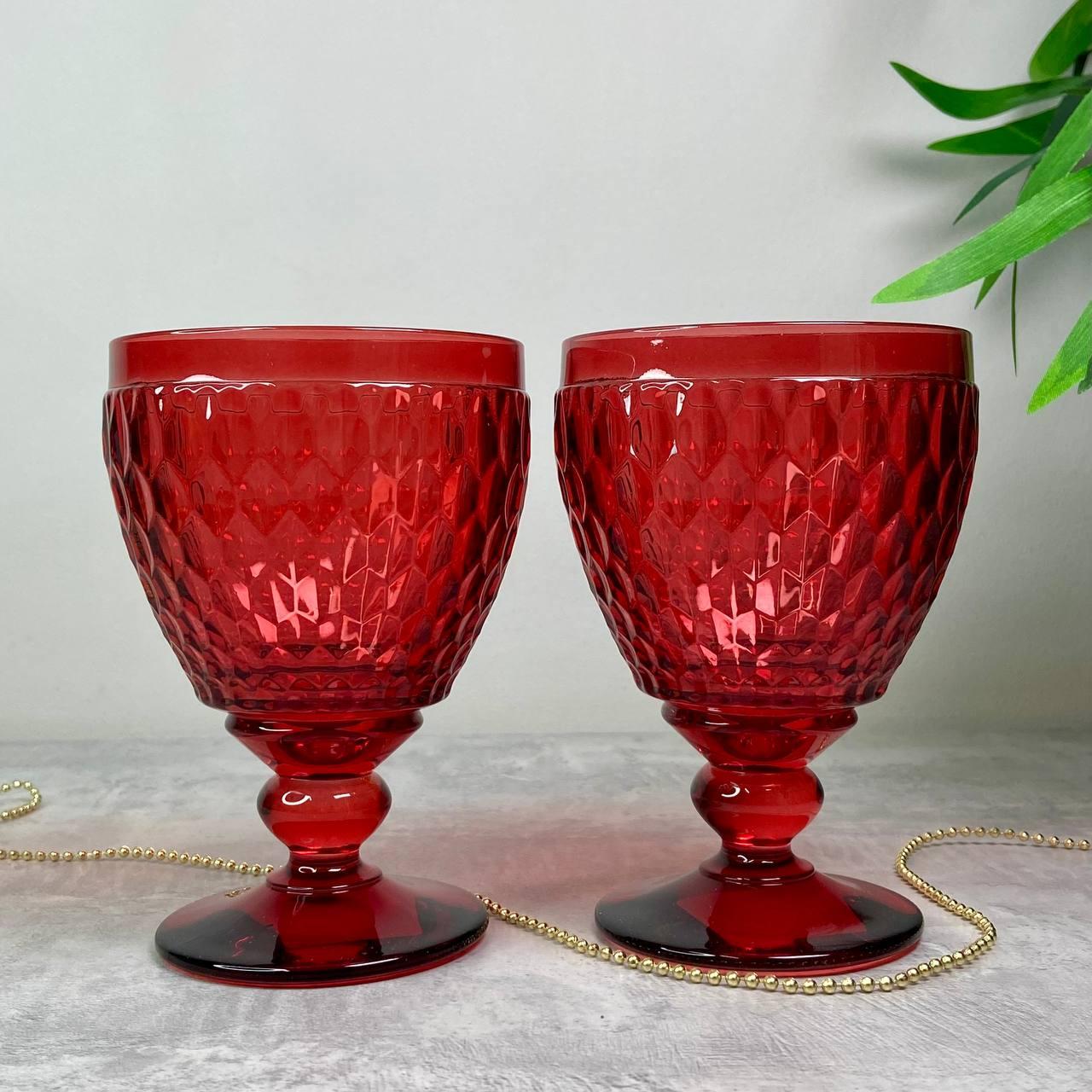 Набір із 2 келихів для води 350 мл Villeroy & Boch Boston бордовий