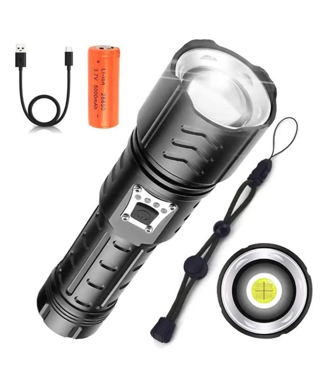 Ручний ліхтар BL-717B-P99 Zoom + Type-C + Power Bank + 26650