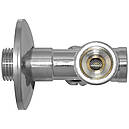 Кран вентильний кутовий з фільтром Albertoni DN 1/2"x3/4" для пральної машини (Італія) B144587SCV, фото 2