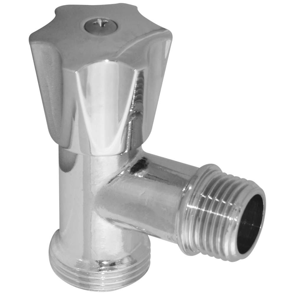 Кран вентильний кутовий Albertoni DN 1/2"x3/4" для пральної машини (Італія) D906189, фото 1