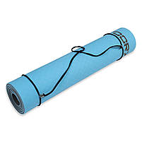 Килимок спортивний Toorx Yoga Professional TPE 183 х 60 х 0,6 см для йоги та фітнесу Burgundi/Perla (MAT-184), фото 5