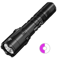 Тактичний ручний ліхтар Nitecore P20UV v2 з білим та ультрафіолетовим світлом