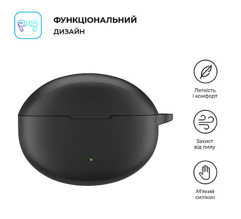 Чохол ArmorStandart TPU Silicone для кейса навушників Oppo Enco Air4 Pro Black (ARM79946), фото 3