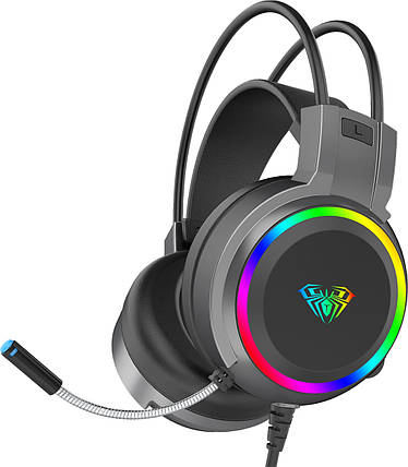Навушники гарнітура накладні дротові Aula S608 Wired Gaming Headset Black (6948391235509), фото 1