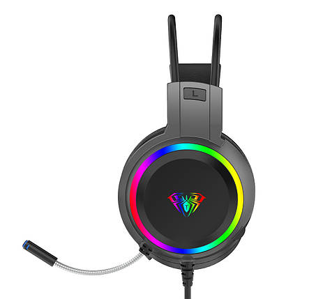 Навушники гарнітура накладні дротові Aula S608 Wired Gaming Headset Black (6948391235509), фото 3