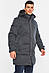 Куртка чоловіча подовжена єврозима сірого кольору 196073M, фото 2