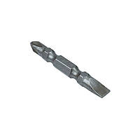 Бита двухсторонняя Polax стальная 50 мм PH1-SL6 1/4", 10 шт (51-086) REMONT.NICK