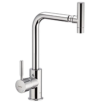 Змішувач для кухні Haiba Hans 025 з поворотним аератором (HB0819), одноважільний, поворотний, з гнучким підведенням