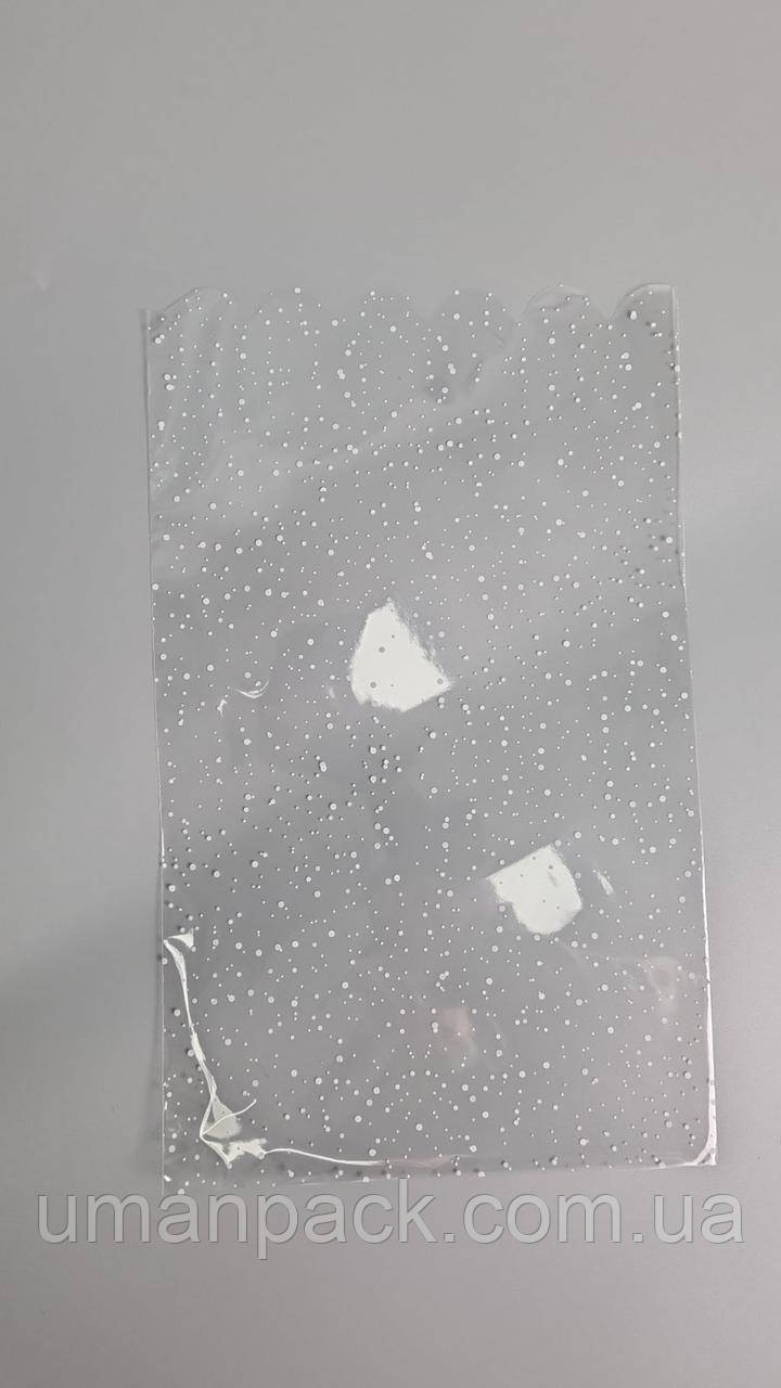 Пакет з малюнком для пакування подарунків (20*35) No383 (6) (ажурний) "Капелька" (100 шт.)