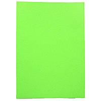 Фоаміран EVA 1.7±0.1MM "Салатовий" Fluorescent Glitter HQ A4 (21X29.7CM) з клеєм 10PC/OPP UA