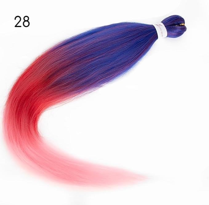Канекалон Easy Braid 28 омбре синій фіолетовий рожевий
