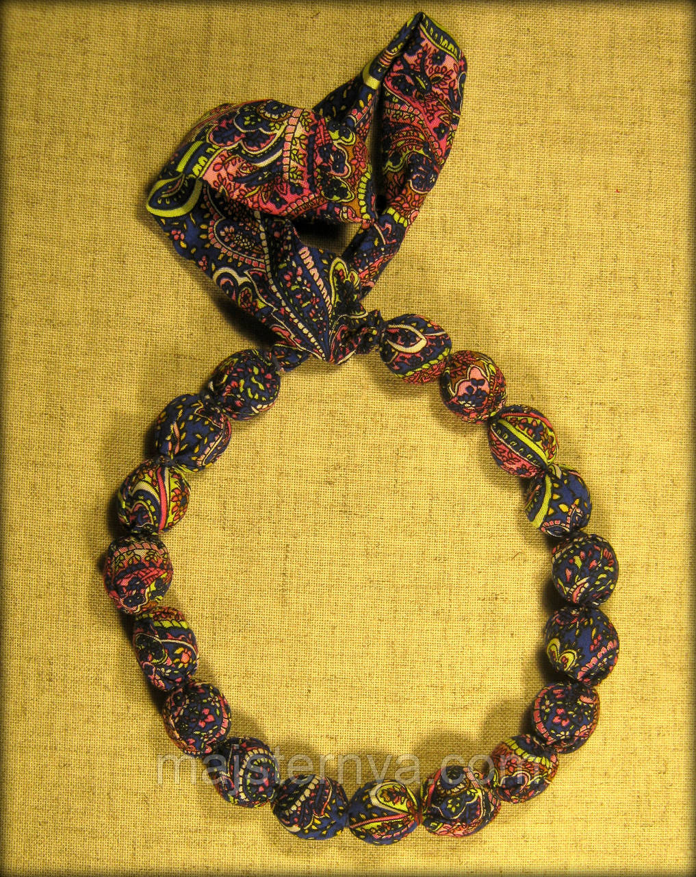 Етно намисто "Півники темно сині"