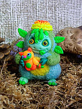 Фігурка ручної роботи кишеньковий друг "Мімімікрія"/Іграшка з валяної вовни екологічна дитяча