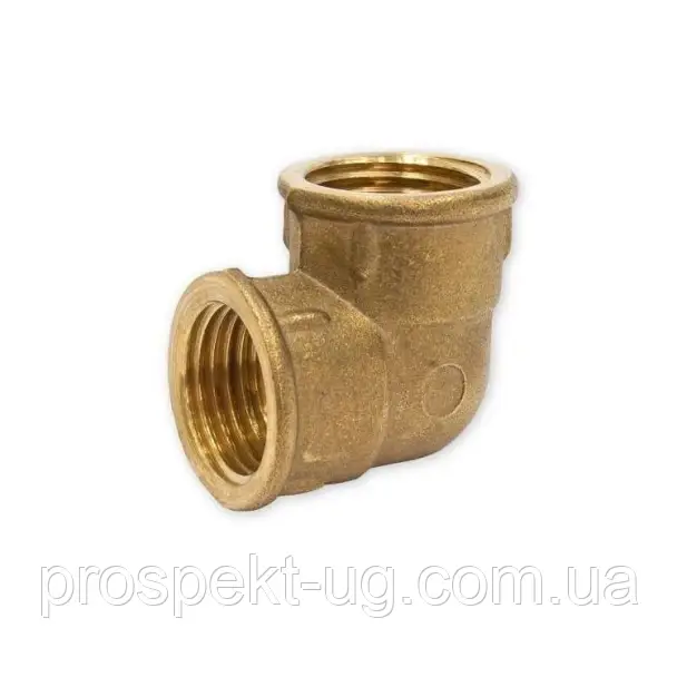 Кутник Ду40 (1 1/2") латунний різьбовий латунний В-В посилений
