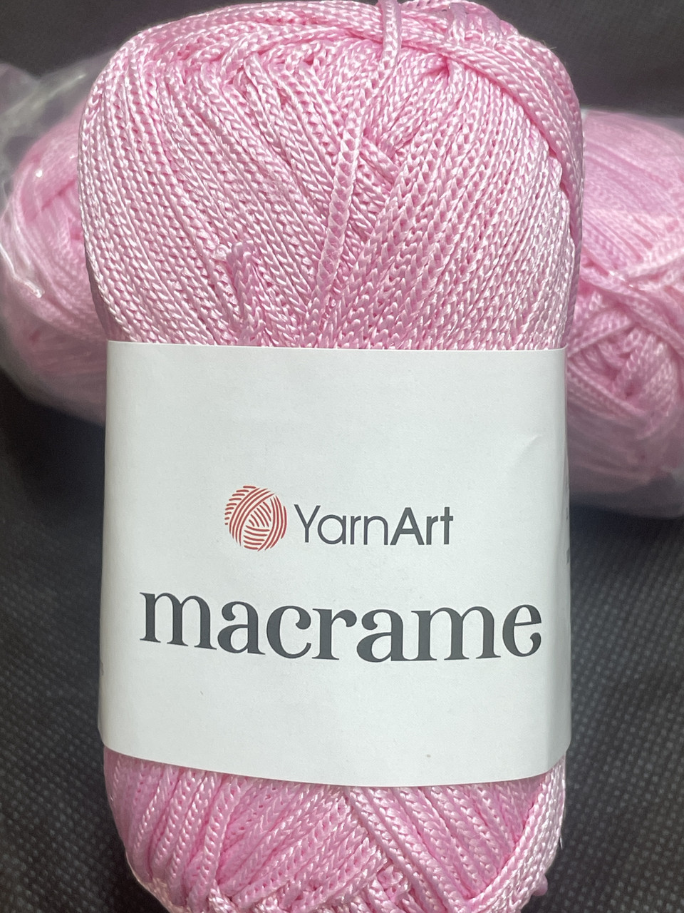 Пряжа Macrame Yarnart(2мм)-147 рожевий, фото 1