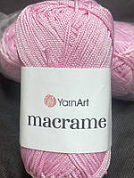 Пряжа Macrame Yarnart(2мм)-147 рожевий