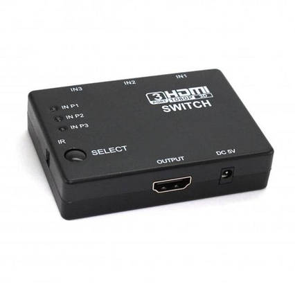 Комутатор Switch HDMI 3port 1080p HDMI splitter ІЧ пульт