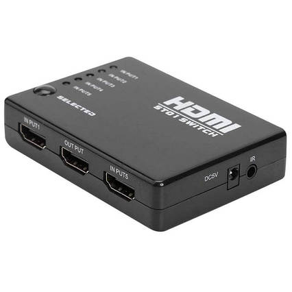 Комутатор Switch HDMI 5port 1080p HDMI splitter ІЧ пульт