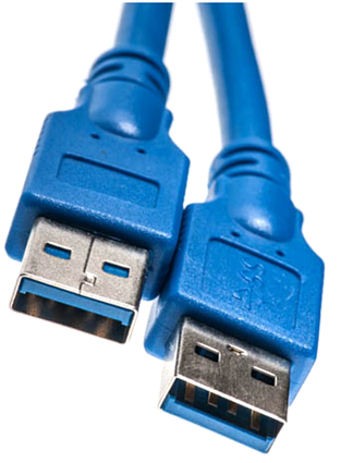 Кабель тато-тато USB 3.0 AM/AM 1.5м blue