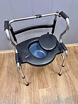 Ходунки дворівневі з туалетом складні сталеві, фото 4