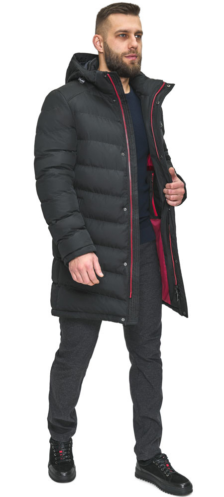 Чоловіча графітова куртка з нагрудною кишенею модель 2818 54 (XXL)
