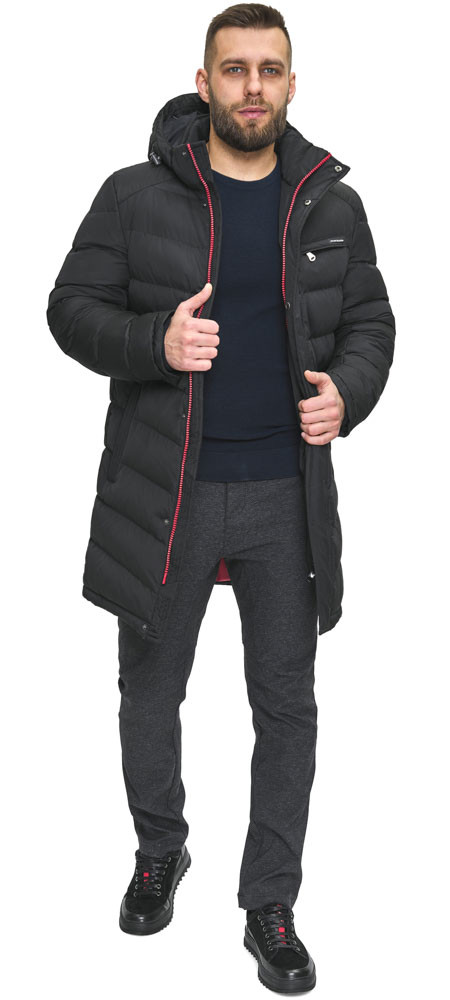 Чоловіча утеплена куртка чорного кольору модель 2818 52 (XL)