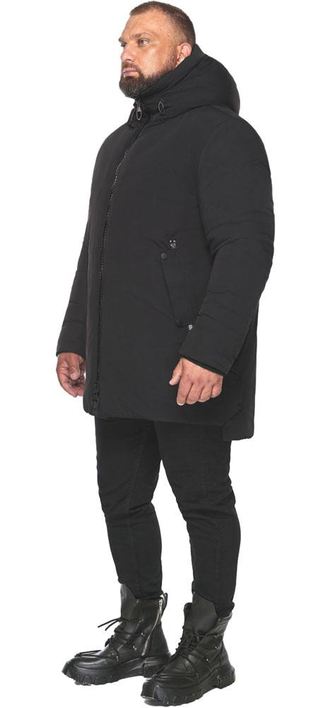 Чорна чоловіча куртка з нашивкою модель 67142 52 (XL) 50 (L)