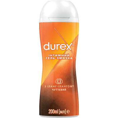 Інтимний гель-змазка Durex Play Massage 2 in 1 Sensual з іланг-ілангом для масажу (лубрикант) 200 мл (4820108005303)