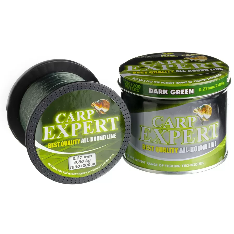 Волосінь коропова Carp Expert 0.27 mm DARK GREEN 1000+200 м