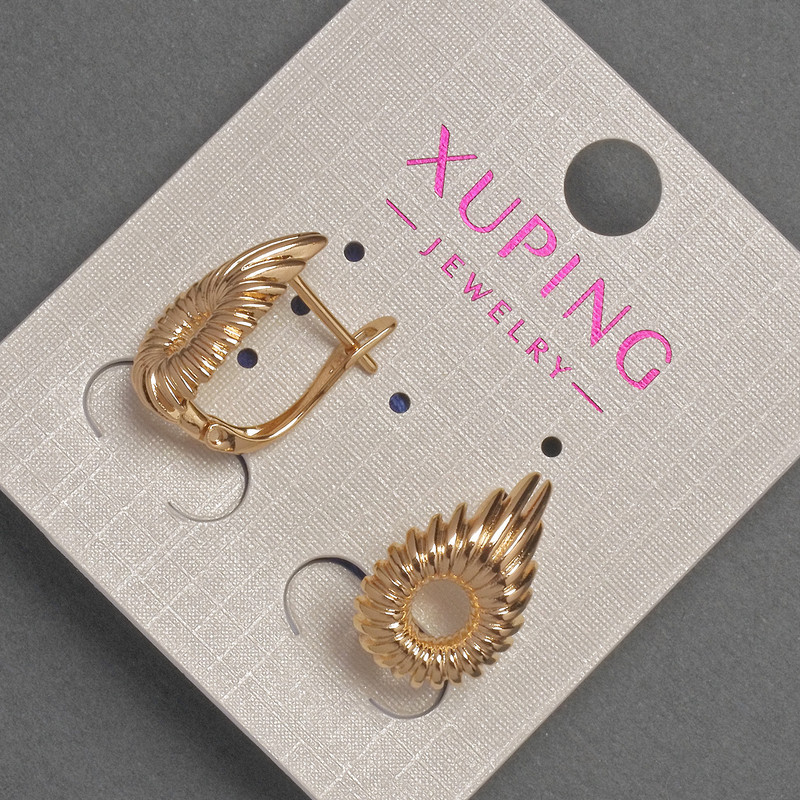 Сережки Xuping d-11мм+- L-18мм+- Позолота 18К