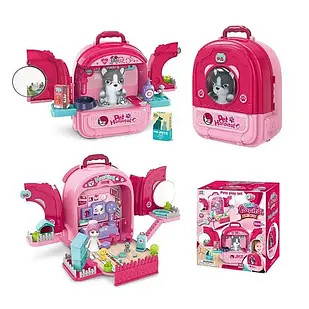 Рюкзак з улюбленцем Песика 008-997-1 полички, медичне приладдя, будиночок, фігурка дівчинки