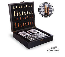 Набір Casino 3в1 шахи доміно карти