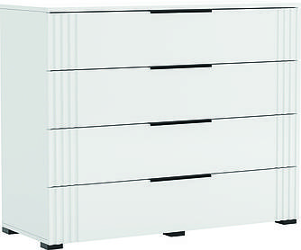 Комод 4ш Амелія модульної спальні Амелія білий/білий глянець