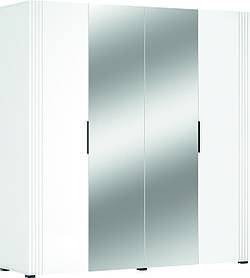 Шафа 4ДЗ Амелія модульної спальні Амелія білий/білий глянець