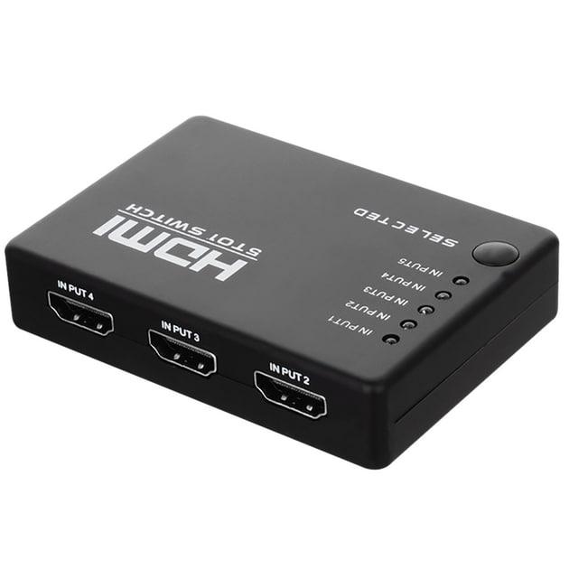 HDMI комутатор 5 портів з ІЧ пультом, відео перемикач та HDMI splitter