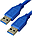 USB кабель AM/AM 1.5 м синій для заряджання та передачі даних, фото 3