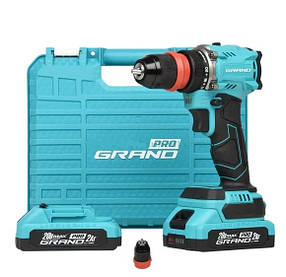 Акумуляторний шурупокрут Grand ДА-20/2 DFR BL (знімний патрон безщітковий мотор 2ач 52 Нм кейс)