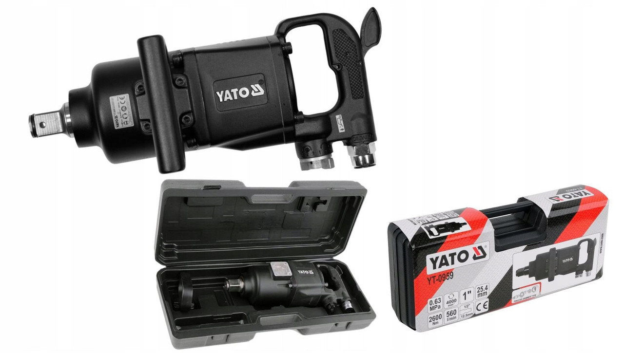 Потужний ударний пневматичний гайковерт YATO YT-0959