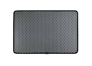 EVA килимок придверний EVAtech Home 50x80 см ромб сірий кант чорний